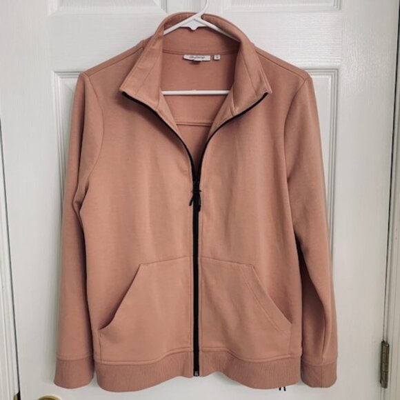 Chico's medium zip up jacket with mesh zippered sides - Picture 2 of 11